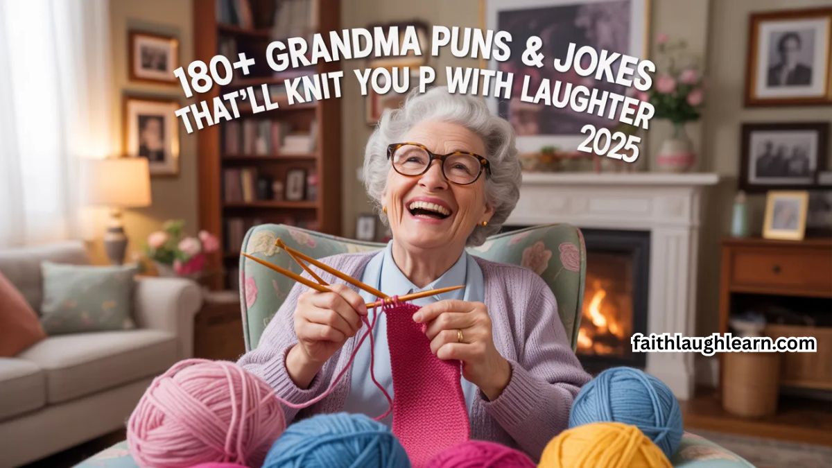 180+ Grandma Puns & Jokes That’ll Knit You Up With Laughter 2025