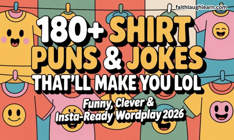 180+ Shirt Puns & Jokes That’ll Make You LOL  | Funny, Clever & Insta-Ready Wordplay 2026
