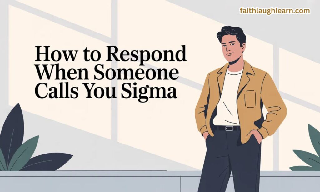 How to Respond When Someone Calls You Sigma