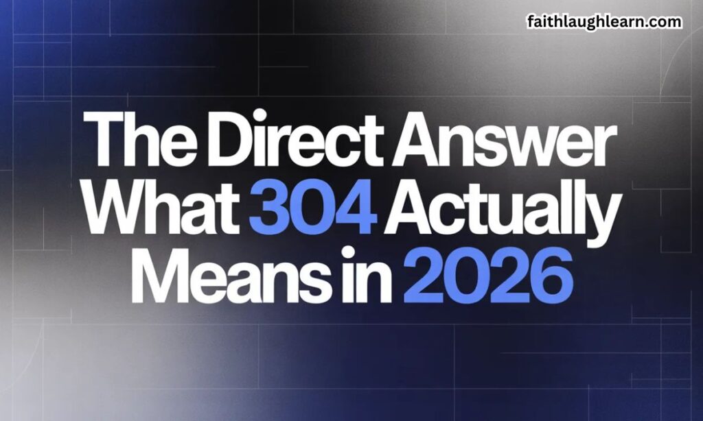 The Direct Answer — What 304 Actually Means in 2026