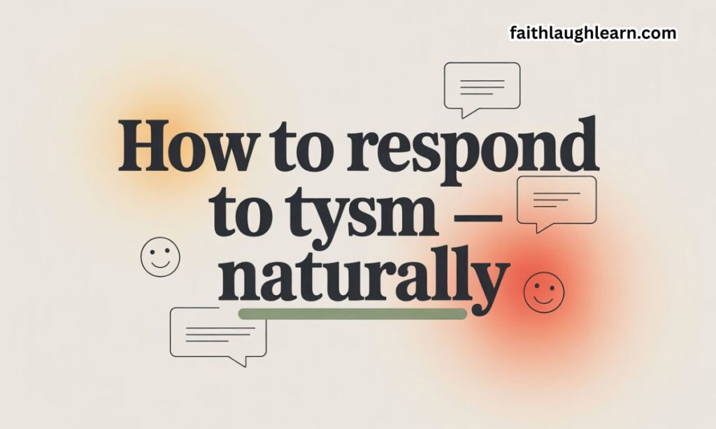 How to Respond to TYSM — Naturally