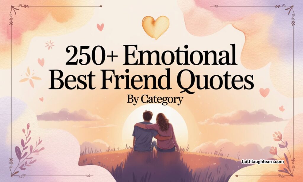 250+ Emotional Best Friend Quotes by Category