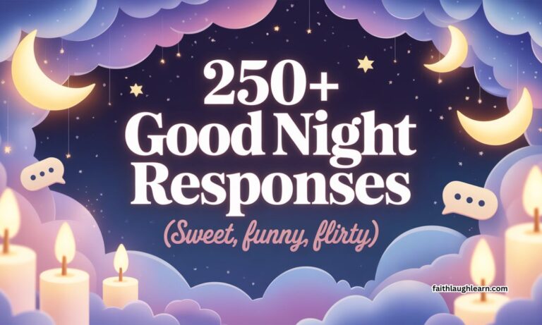 250+ Good Night Responses (Sweet, Funny, Flirty)
